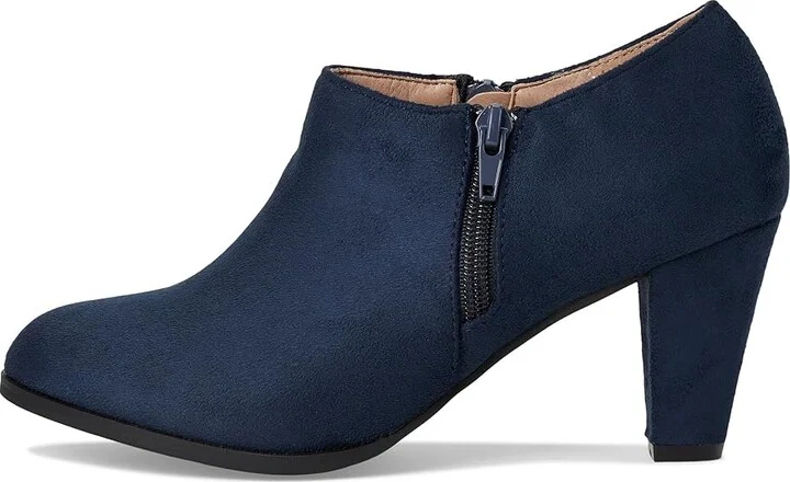 Journee Collection Sanzi Bootie Women's Boots Navy : 8.5 W, Suede - Image 6