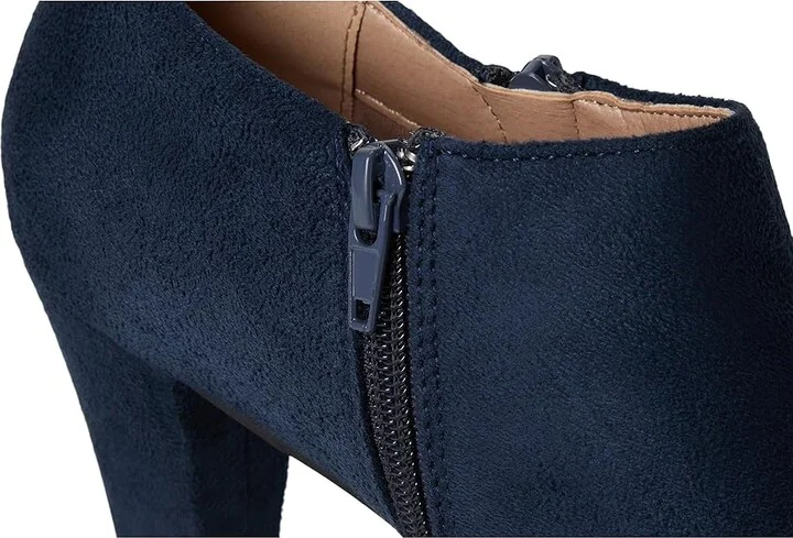 Journee Collection Sanzi Bootie Women's Boots Navy : 8.5 W, Suede - Image 7