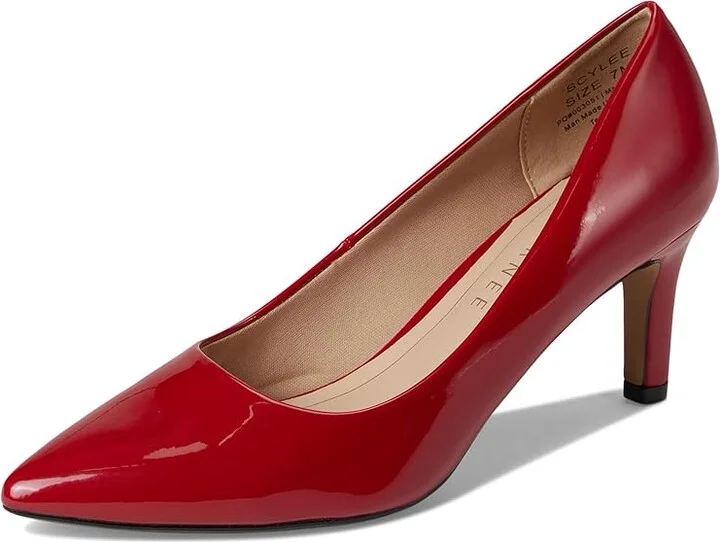 Journee Collection Scylee Women's Shoes Patent/Red : 9 W, Synthetic - Image 5