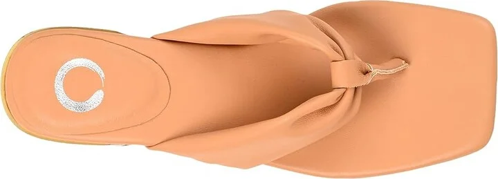 Journee Collection SEELAH Women's Sandals Tan : 6.5 M, Leather - Image 2