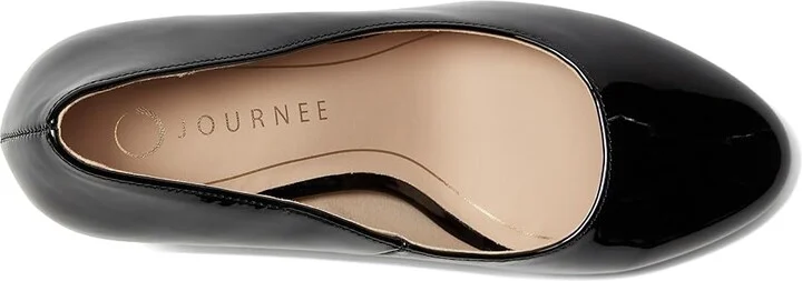 Journee Collection Seraphina Women's Shoes Patent/Black : 6 M, Synthetic - Image 2