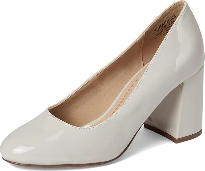 Journee Collection Seraphina Women's Shoes Patent/Bone : 6 M, Synthetic - Image 5