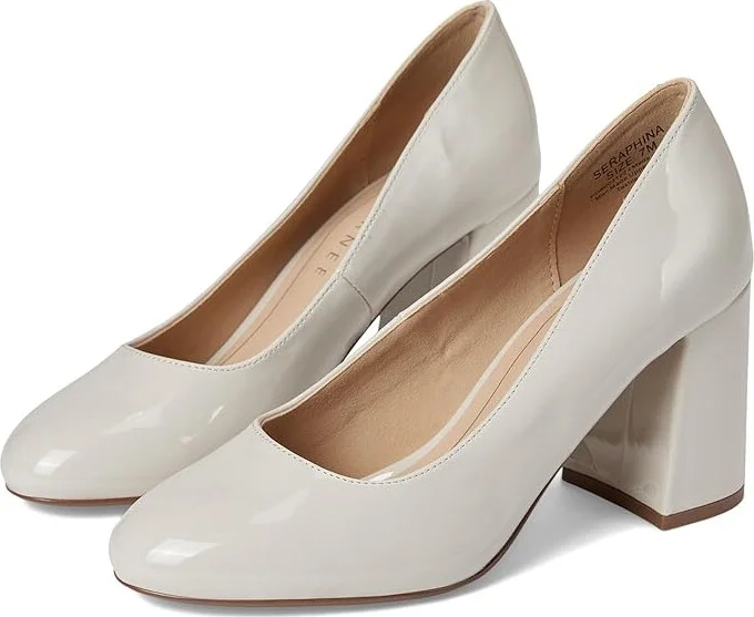 Journee Collection Seraphina Women's Shoes Patent/Bone : 6 M, Synthetic