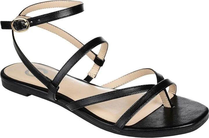 Journee Collection Serissa Sandal Women's Shoes Black : 6 M, Synthetic