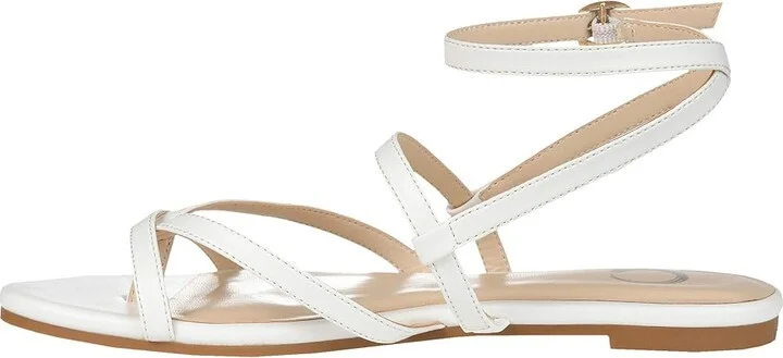 Journee Collection Serissa Sandal Women's Shoes White : 6 M, Synthetic - Image 6