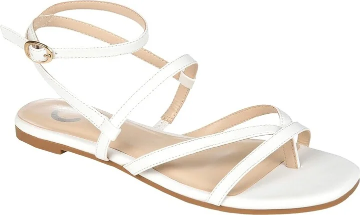 Journee Collection Serissa Sandal Women's Shoes White : 6 M, Synthetic