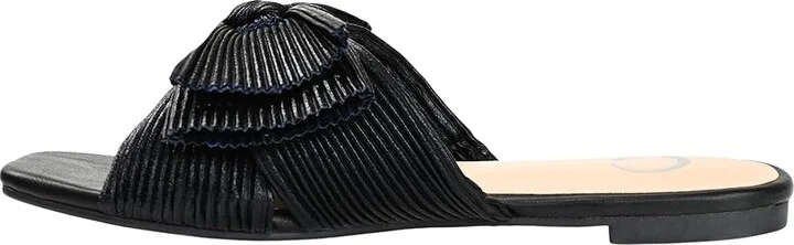 Journee Collection SERLINA Women's Sandals Black : 6.5 M, Synthetic - Image 6