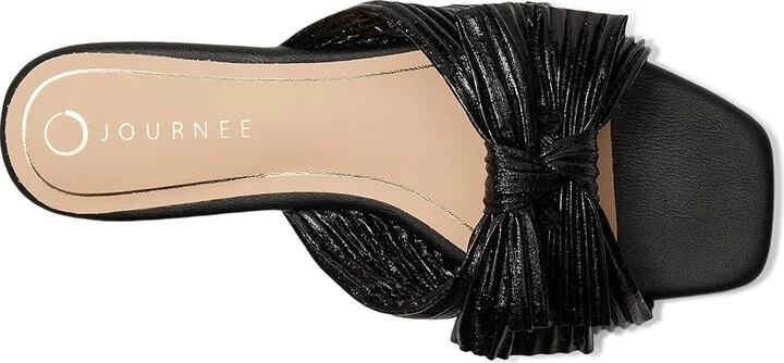 Journee Collection SERLINA Women's Sandals Black : 6 W, Synthetic - Image 2