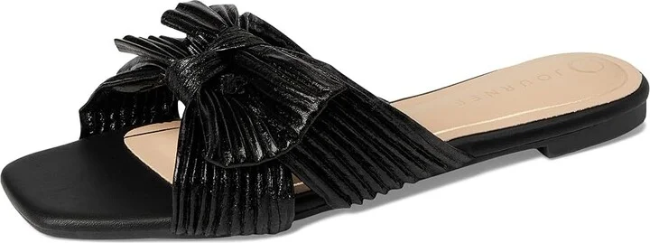 Journee Collection SERLINA Women's Sandals Black : 6 W, Synthetic - Image 5