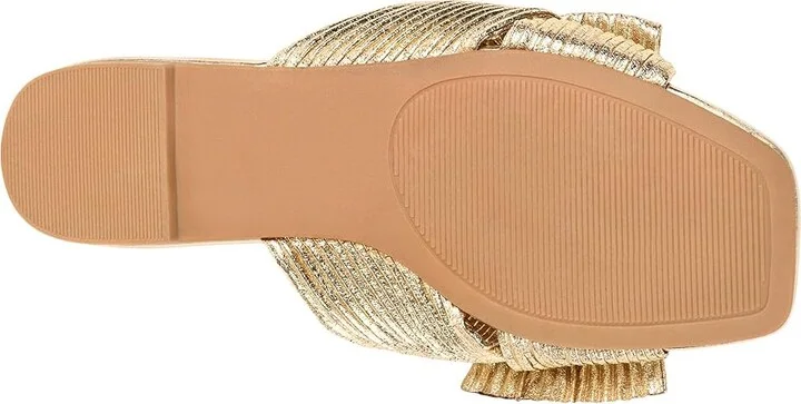 Journee Collection SERLINA Women's Sandals Gold : 7.5 M, Synthetic - Image 3