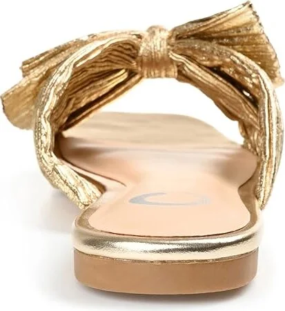 Journee Collection SERLINA Women's Sandals Gold : 7.5 M, Synthetic - Image 4