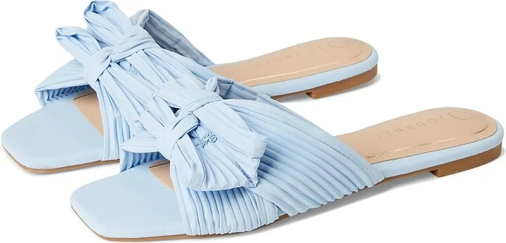 Journee Collection SERLINA Women's Sandals Light Blue : 8 M, Faux Leather