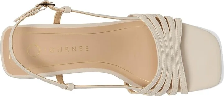 Journee Collection Shayana Women's Sandals Bone : 7 W, Faux Leather - Image 2