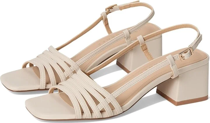 Journee Collection Shayana Women's Sandals Bone : 7 W, Faux Leather