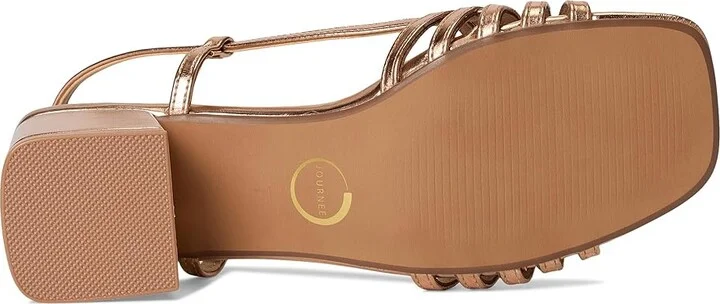 Journee Collection Shayana Women's Sandals Rose Gold : 10 M, Faux Leather - Image 3