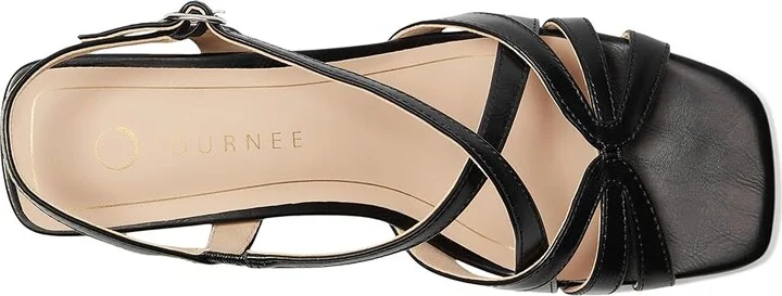 Journee Collection Shyla Women's Dress Sandals Black : 9.5 M, Faux Leather - Image 2