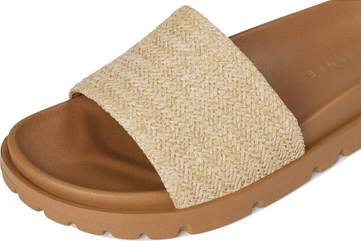 Journee Collection Starr Women's Sandals Natural : 6.5 M, Textile - Image 7