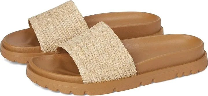 Journee Collection Starr Women's Sandals Natural : 6.5 M, Textile
