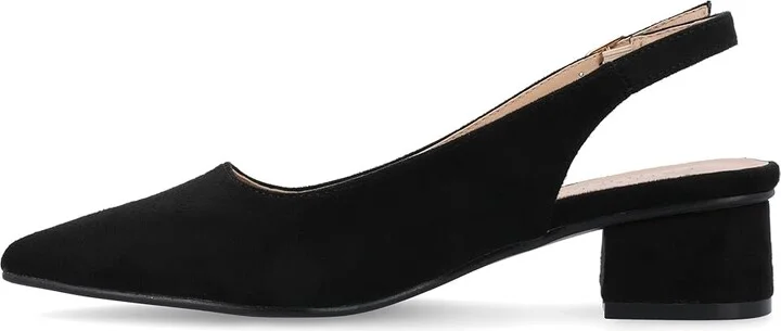 Journee Collection Sylvia Pumps High Women's Heels Black : 10 M, Leather - Image 5
