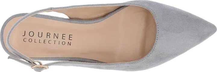 Journee Collection Sylvia Pumps High Women's Heels Grey : 7.5 M, Leather - Image 2