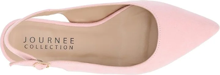 Journee Collection Sylvia Pumps High Women's Heels Pink : 11 M, Leather - Image 2