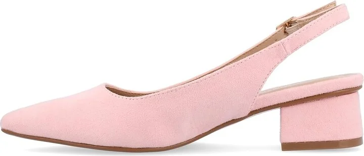 Journee Collection Sylvia Pumps High Women's Heels Pink : 11 M, Leather - Image 5