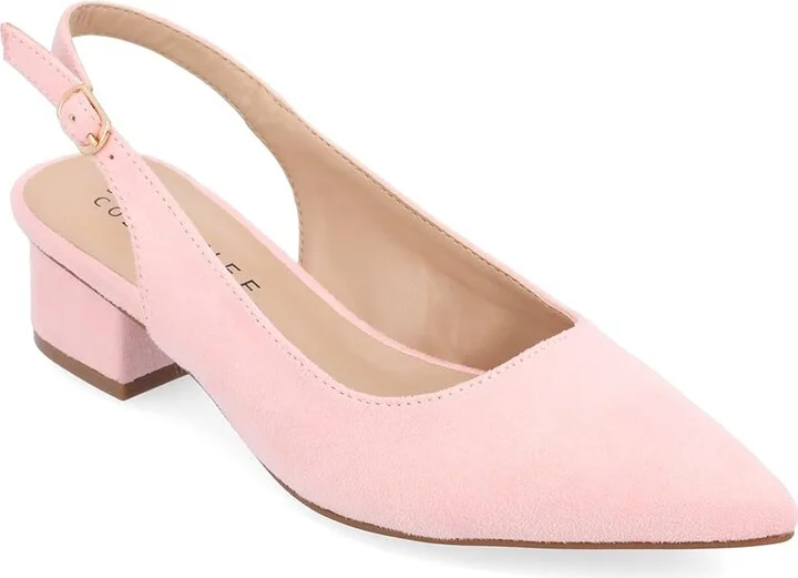 Journee Collection Sylvia Pumps High Women's Heels Pink : 11 M, Leather