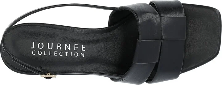 Journee Collection Tabatha Women's Sandals Black : 6 M, Faux Leather - Image 2
