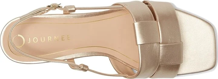 Journee Collection Tabatha Women's Sandals Champagne : 11 M, Faux Leather - Image 2