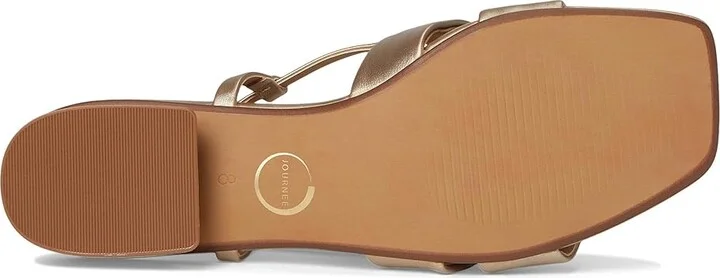 Journee Collection Tabatha Women's Sandals Champagne : 11 M, Faux Leather - Image 3