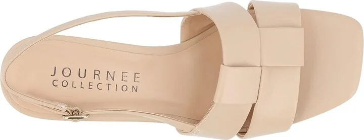 Journee Collection Tabatha Women's Sandals Nude : 6.5 M, Faux Leather - Image 2