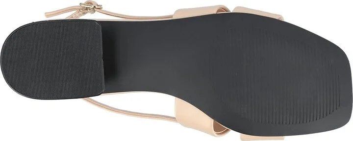 Journee Collection Tabatha Women's Sandals Nude : 6.5 M, Faux Leather - Image 3