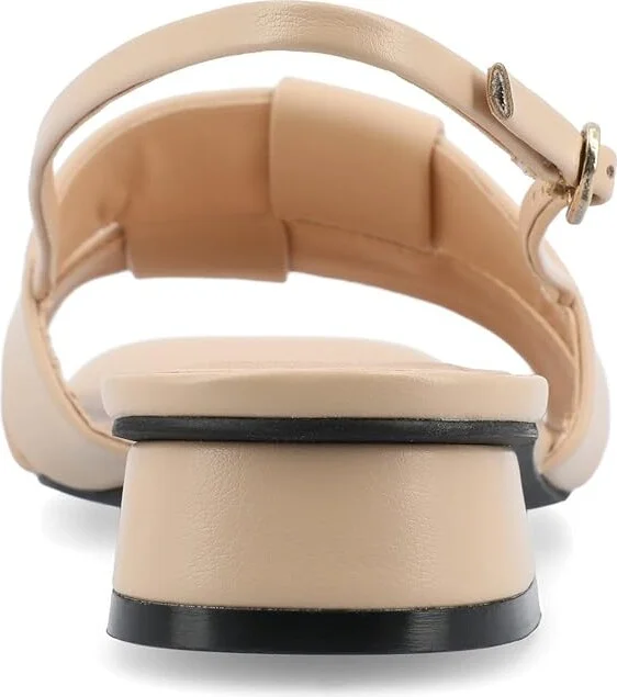 Journee Collection Tabatha Women's Sandals Nude : 6.5 M, Faux Leather - Image 4