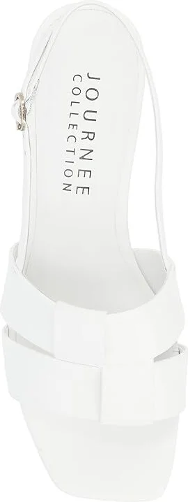 Journee Collection Tabatha Women's Sandals White : 10 M, Faux Leather - Image 2