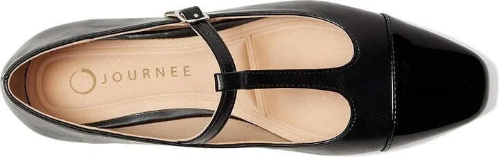 Journee Collection Theah Women's Flat Shoes Black : 7.5 M, Synthetic - Image 2