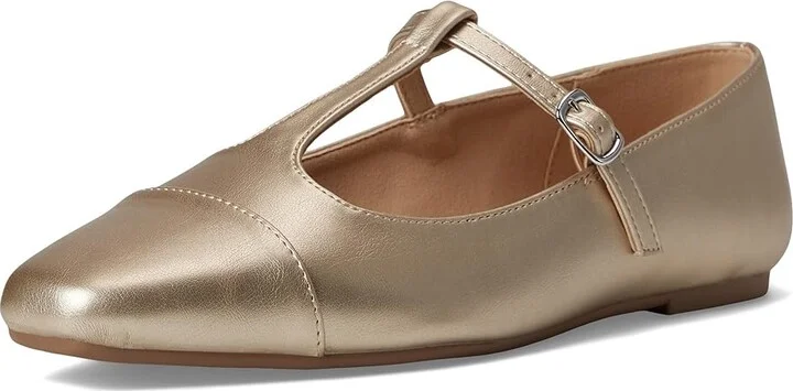 Journee Collection Theah Women's Flat Shoes Champagne : 7 M, Synthetic - Image 5