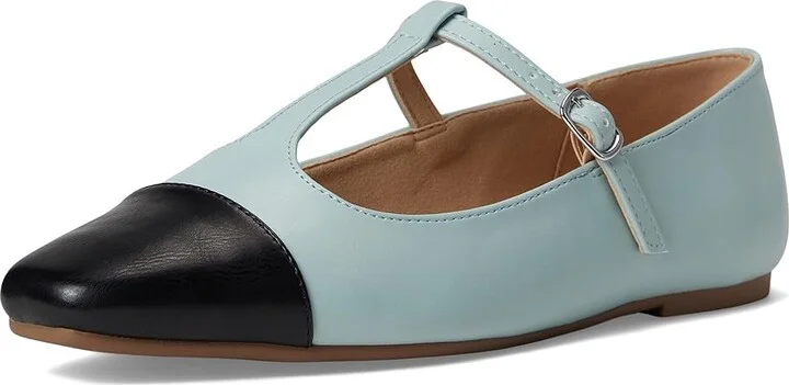 Journee Collection Theah Women's Flat Shoes Light Blue : 11 M, Synthetic - Image 5
