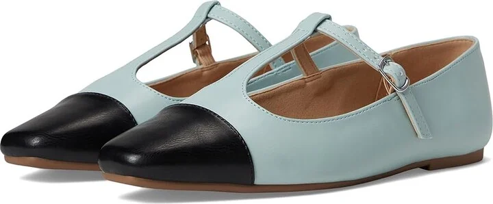 Journee Collection Theah Women's Flat Shoes Light Blue : 11 M, Synthetic