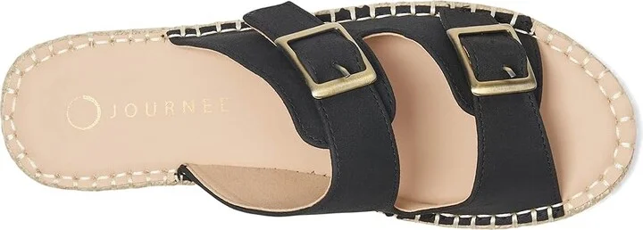 Journee Collection Tresah Women's Dress Sandals Black : 8 M, Faux Leather - Image 2