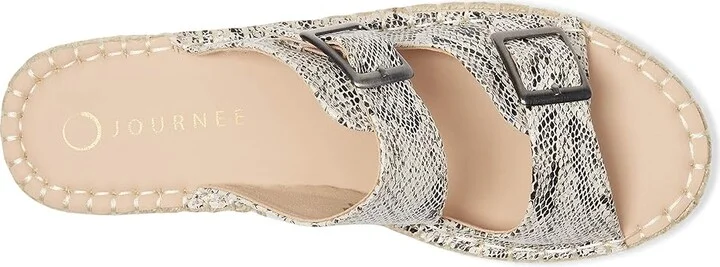 Journee Collection Tresah Women's Dress Sandals Snake : 8.5 M, Faux Leather - Image 2