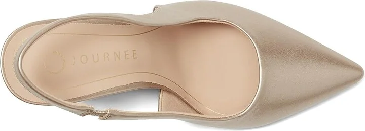Journee Collection Tru Comfort Foam Elenney Pumps High Women's Heels Champagne : 6.5 M, Faux Leather - Image 2