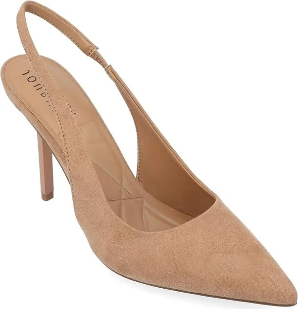 Journee Collection Tru Comfort Foam Elenney Pumps High Women's Heels Tan : 10 M, Faux Leather