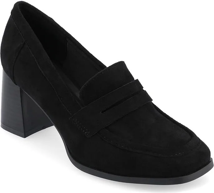 Journee Collection Tru Comfort Foam Malleah Pumps High Women's Heels Black : 9 M, Leather