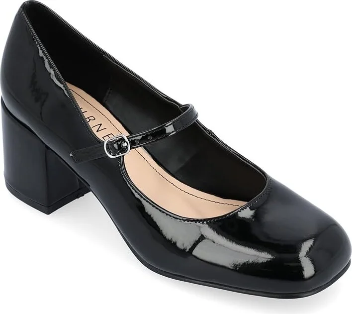 Journee Collection Tru Comfort Foam Okenna Pumps High Women's Heels Black : 6.5 M, Leather