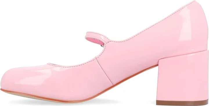 Journee Collection Tru Comfort Foam Okenna Pumps High Women's Heels Pink : 8.5 M, Leather - Image 5