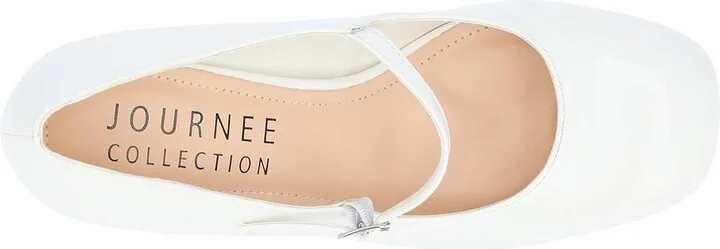 Journee Collection Tru Comfort Foam Okenna Pumps High Women's Heels White : 7 M, Leather - Image 2