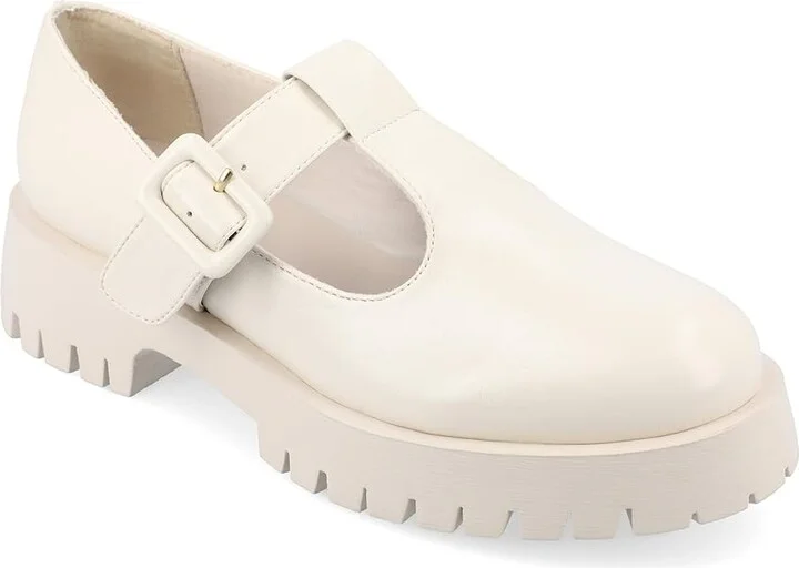Journee Collection Tru Comfort Foam Suvi Flats Women's Flat Shoes Bone : 12 M, Leather