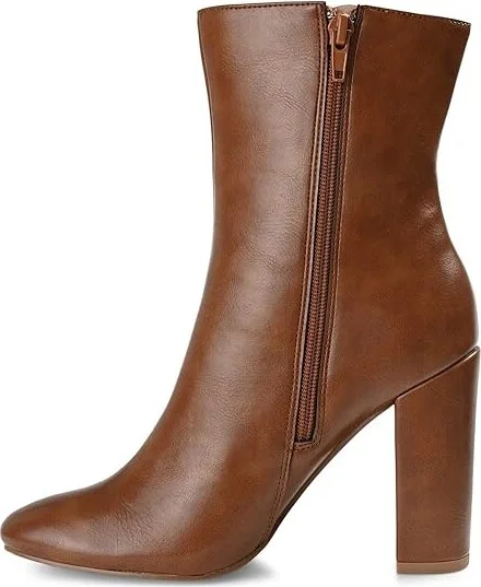 Journee Collection Tru Comfort Foamtm Gaibriel Bootie Women's Boots Cognac : 10 M, Synthetic - Image 6