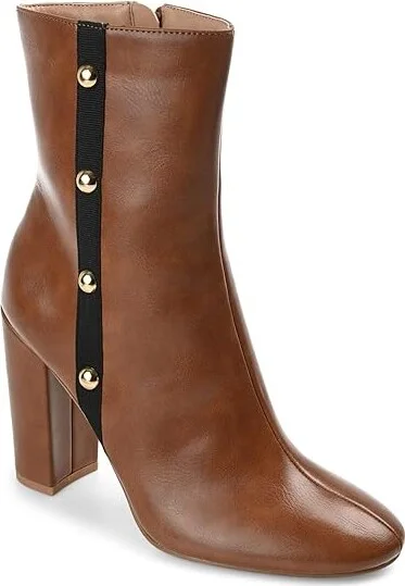 Journee Collection Tru Comfort Foamtm Gaibriel Bootie Women's Boots Cognac : 10 M, Synthetic