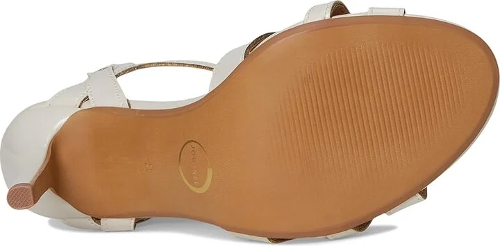 Journee Collection Valry Women's Sandals Patent/Bone : 7 M, Faux Leather/Synthetic - Image 3